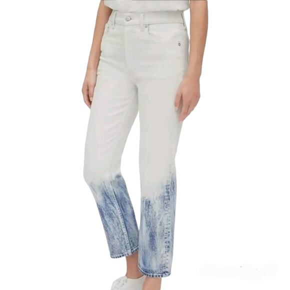 GAP Denim - Gap new bleached Cheeky High Rise Straight button fly jeans size 12/31